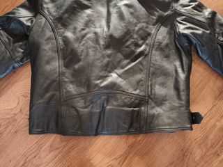 Cazadora moto piel MQP negra