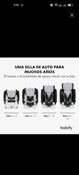 Silla coche Babify 0-36kg isofix grupo 0 1 2 3 4