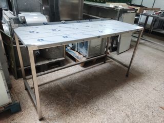 MESA DE ACERO INOXIDABLE DE 160 CM