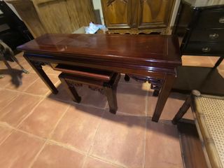 Mesas orientales antiguas - Madera