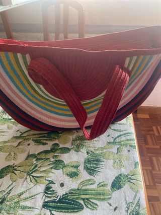 Bolso playa multicolor - Rojo