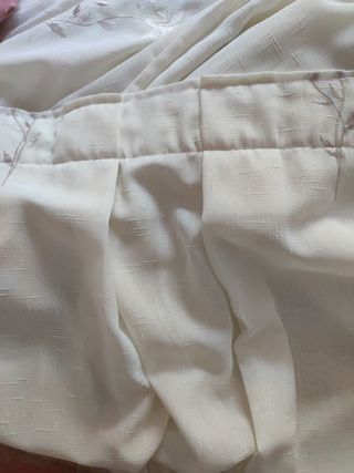 Cortina visillo - Tela bordada