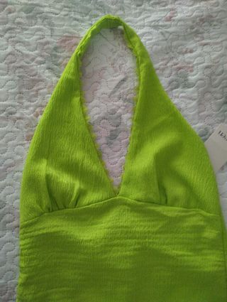 Vestido halter verde sin usar