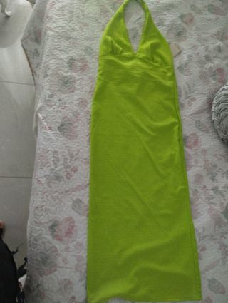Vestido halter verde sin usar