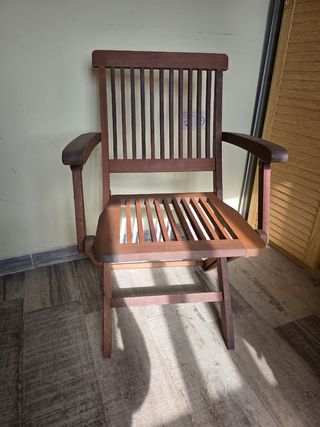 Sillas terraza plegables madera
