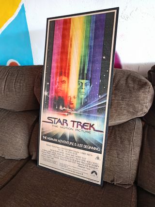 Póster vintage "Star Trek" impreso en madera