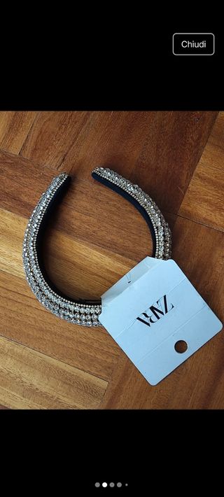 Cerchietto Zara strass oro argento