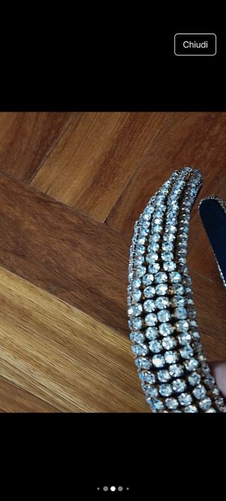 Cerchietto Zara strass oro argento