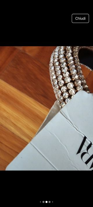 Cerchietto Zara strass oro argento