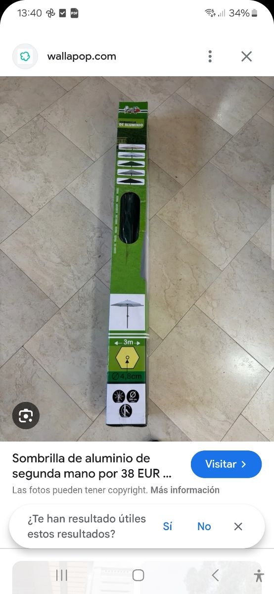 Parasol 3m Ø - Base 48cm Ø