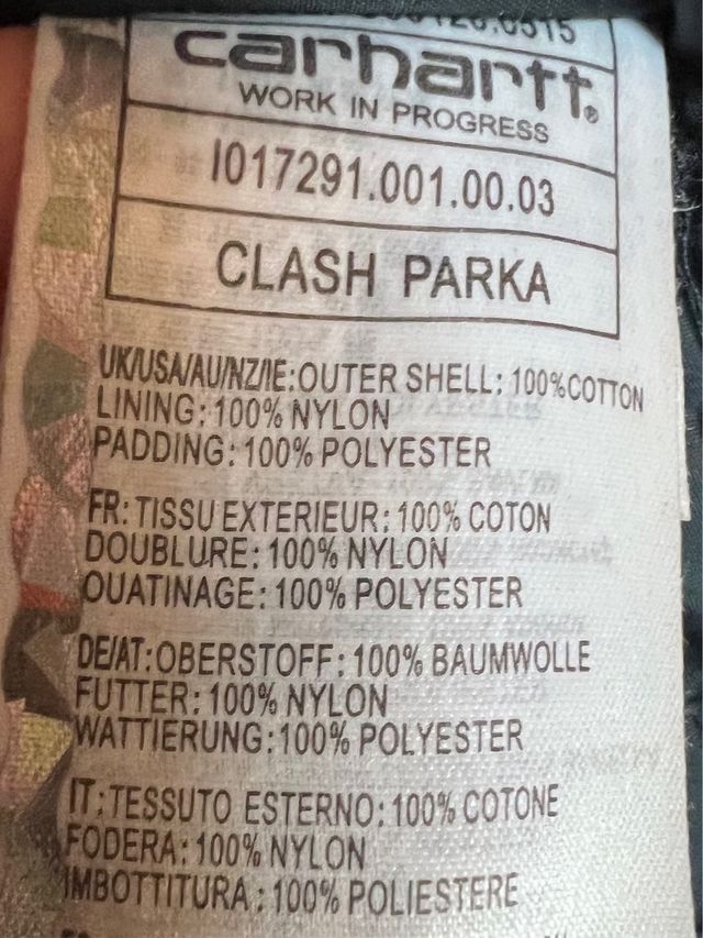 Parka Carhartt Clash WIP azul