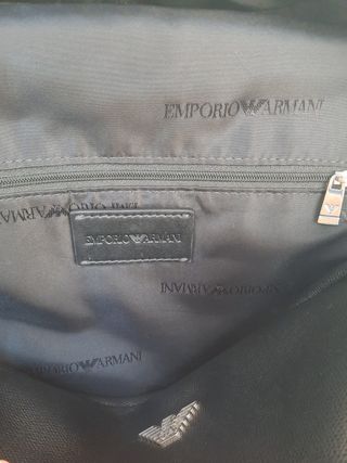 Mochila Armani - Cuero Negro