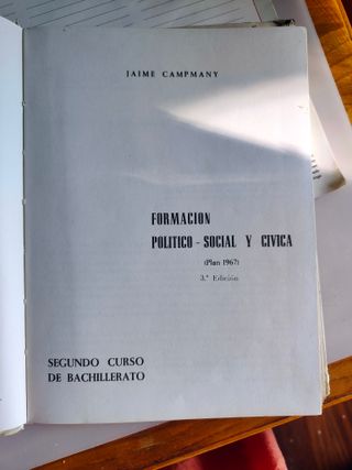 Libro texto 1971: Formación político-sociaL
