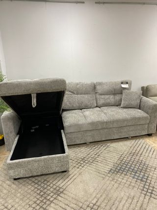SOFA CAMA CHAISE LONGUE GRIS NUEVO 