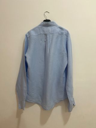 Camicia lino blu