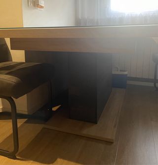 Mesa cristal extensible 180x100x78
