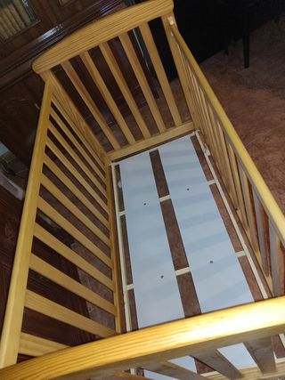 Cuna bebé madera - con ruedas