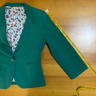 Giacca Blazer Verde Basic Classico Casual Elegante