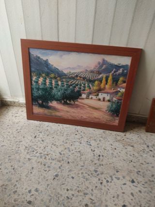 Cuadro paisaje rústico