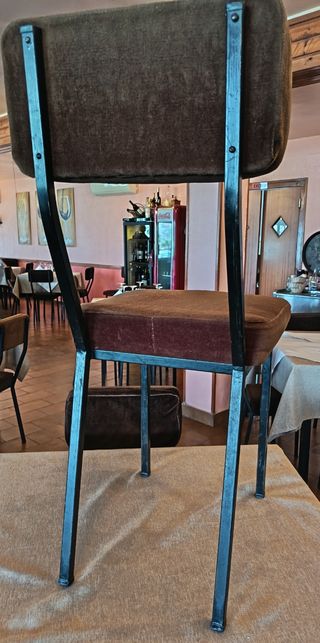 Sillas vintage pana marrón