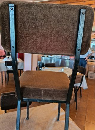 Sillas vintage pana marrón