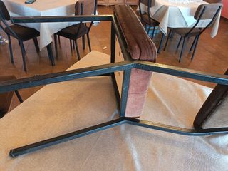 Sillas vintage pana marrón