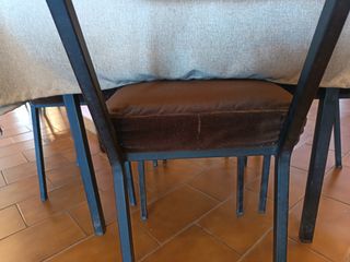 Sillas vintage pana marrón