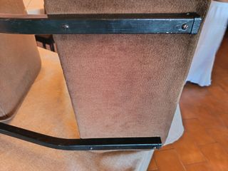 Sillas vintage pana marrón