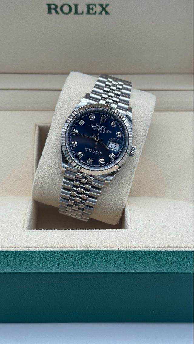 Rolex Datejust 36mm Esf. Azul Diamantes 2019