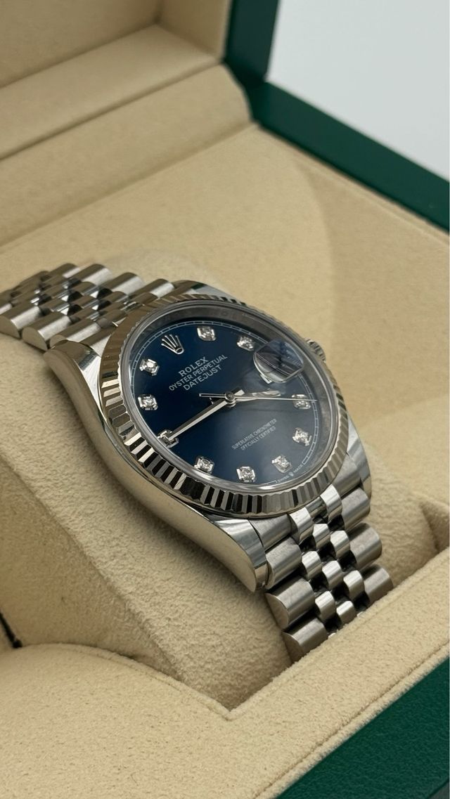 Rolex Datejust 36mm Esf. Azul Diamantes 2019
