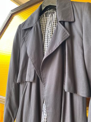 Gabardina Zara azul mujer