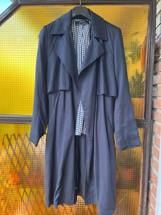 Gabardina Zara azul mujer