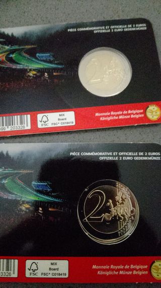 2 € coincard Belgio 2025 Spa-Francorchamps FdC ned