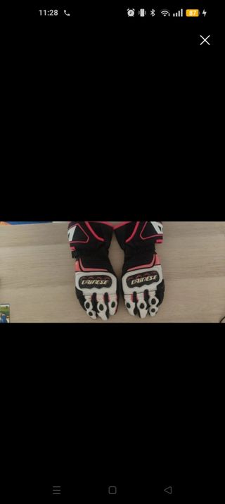 Guantes Dainese mujer negro-rosa