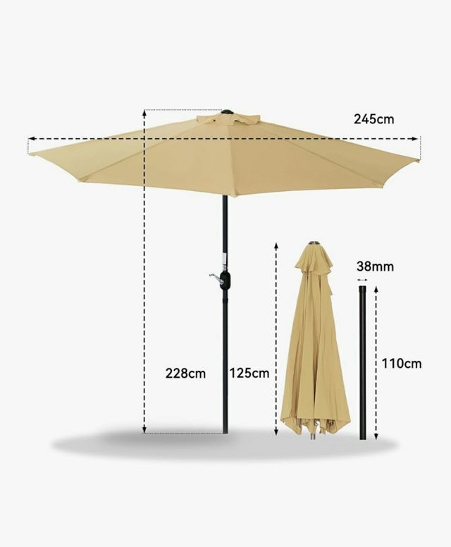 Sombrilla de jardín beige