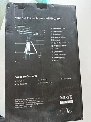 Telescopio Intey F40070M Astronómico