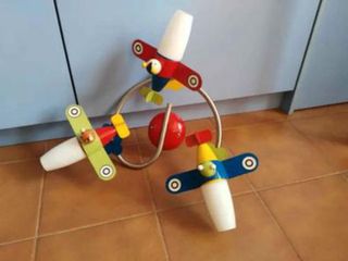 Lámpara infantil 3 aviones y otra de 1 avion