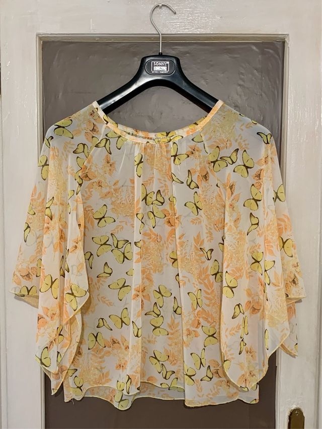 Camicetta anni ’90 floreale e farfalle