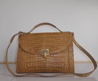 BOLSO VINTAGE PIEL DE COCODRILO