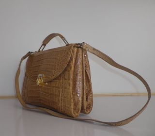 BOLSO VINTAGE PIEL DE COCODRILO