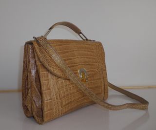 BOLSO VINTAGE PIEL DE COCODRILO