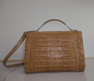 BOLSO VINTAGE PIEL DE COCODRILO