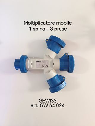 Moltiplicatore  mobile Gewiss 1 spina - 3 prese