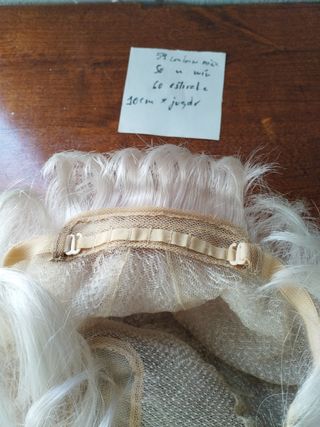 Peluca blanca cabello natural