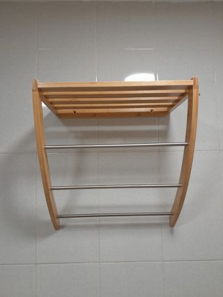 Armario baño bambú Relaxdays 92x50x25