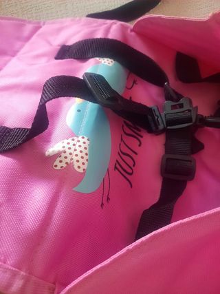 Trona viaje bebé portátil rosa