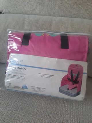 Trona viaje bebé portátil rosa