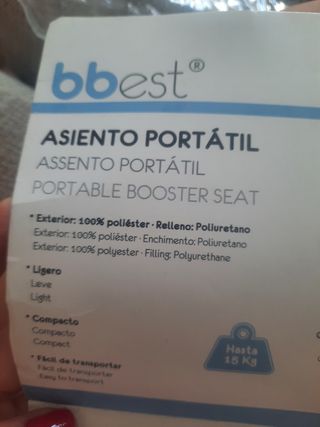 Trona viaje bebé portátil rosa