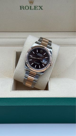 Rolex Datejust 36mm Acero/O. Rosa Esf. Choco 2023