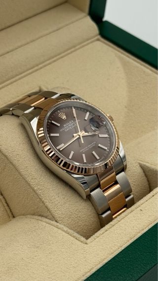 Rolex Datejust 36mm Acero/O. Rosa Esf. Choco 2023